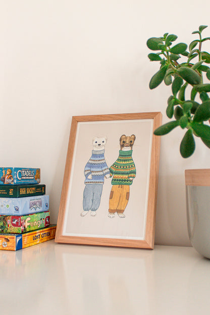 BEA & STANLEY | Portrait Pals | A4 Giclée Print