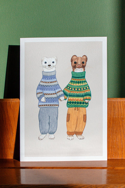 BEA & STANLEY | Portrait Pals | A4 Giclée Print